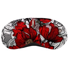 Red Flowers Pattern Sleeping Masks by TastefulDesigns