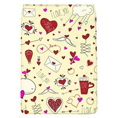 Valentinstag Love Hearts Pattern Red Yellow Flap Covers (l)  by EDDArt