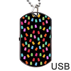 Candy Pattern Dog Tag Usb Flash (two Sides) by Valentinaart