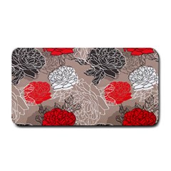 Flower Rose Red Black White Medium Bar Mats by Mariart