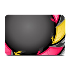 Hole Circle Line Red Yellow Black Gray Plate Mats by Mariart