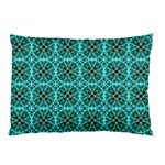 Turquoise Damask Pattern Pillow Case (Two Sides) Front