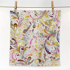 Colorful Seamless Floral Background Face Towel by TastefulDesigns