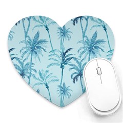 Watercolor Palms Pattern  Heart Mousepads by TastefulDesigns