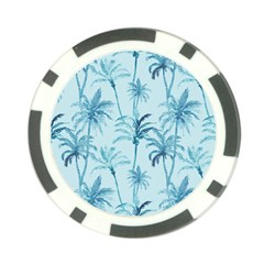 Watercolor Palms Pattern  Poker Chip Card Guard (10 Pack) by TastefulDesigns