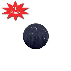 Night Full Star 1  Mini Buttons (10 Pack)  by berwies