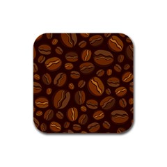 Coffee Beans Rubber Square Coaster (4 Pack)  by Mariart