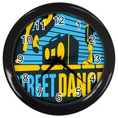 Street Dance R&b Music Wall Clocks (black) by Mariart