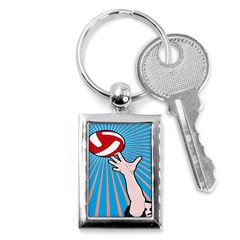 Volly Ball Sport Game Player Key Chains (rectangle)  by Mariart