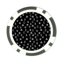 Witchcraft Symbols  Poker Chip Card Guard by Valentinaart