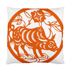 Chinese Zodiac Cow Star Orange Standard Cushion Case (one Side) by Mariart