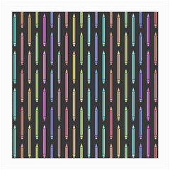 Pencil Stationery Rainbow Vertical Color Medium Glasses Cloth (2-side) by Mariart