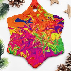 Colors Snowflake Ornament (two Sides) by Valentinaart