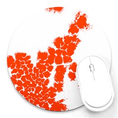 Red Spot Paint Round Mousepads by Mariart