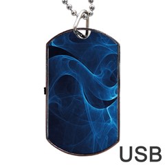 Smoke White Blue Dog Tag Usb Flash (one Side) by Mariart