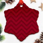 Zigzag  pattern Snowflake Ornament (Two Sides) Front