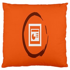 Circles Orange Large Cushion Case (one Side) by Mariart