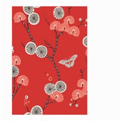 Dandelions Red Butterfly Flower Floral Small Garden Flag (two Sides) by Mariart