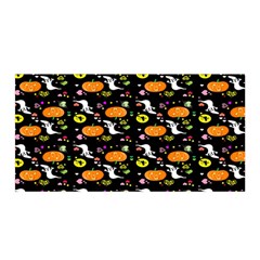 Ghost Pumkin Craft Halloween Hearts Satin Wrap by Mariart