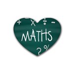 Maths School Multiplication Additional Shares Heart Coaster (4 pack)  Front