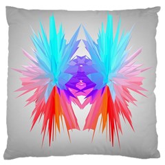 Poly Symmetry Spot Paint Rainbow Standard Flano Cushion Case (one Side) by Mariart