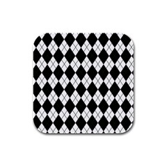 Plaid Pattern Rubber Square Coaster (4 Pack)  by Valentinaart