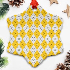 Plaid Pattern Snowflake Ornament (two Sides) by Valentinaart