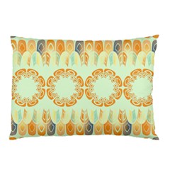 Ethnic Orange Pattern Pillow Case by linceazul