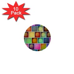 Multicolored Suns 1  Mini Buttons (10 Pack)  by linceazul