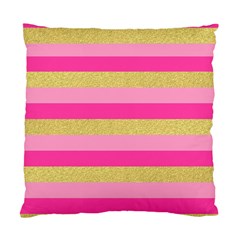 Pink Line Gold Red Horizontal Standard Cushion Case (two Sides) by Mariart