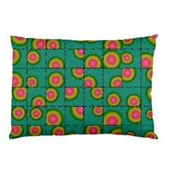 Tiled Circular Gradients Pillow Case (two Sides) by linceazul