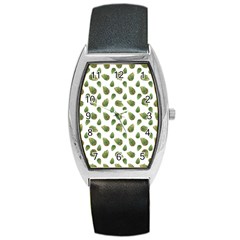 Leaves Motif Nature Pattern Barrel Style Metal Watch by dflcprints