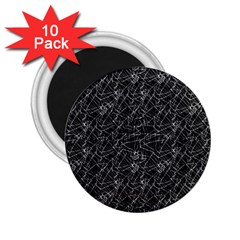 Linear Abstract Black And White 2 25  Magnets (10 Pack)  by dflcprints