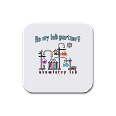 Chemistry Lab Rubber Square Coaster (4 Pack)  by Valentinaart