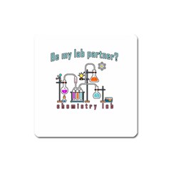 Chemistry Lab Square Magnet by Valentinaart