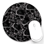 Skulls pattern Round Mousepads Front