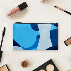 Blue Polka Cosmetic Bag (small)  by Mariart