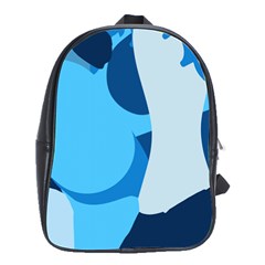 Blue Polka School Bags(large)  by Mariart