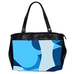 Blue Polka Office Handbags (2 Sides)  by Mariart