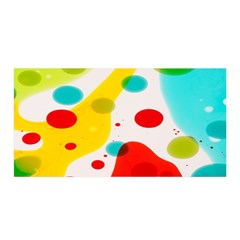 Polkadot Color Rainbow Red Blue Yellow Green Satin Wrap by Mariart