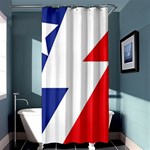 Three Colors Blue White Line Star Shower Curtain 36  x 72  (Stall)  Curtain(36 X72 ) - 33.26 x66.24  Curtain(36 X72 )