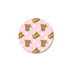 Kawaii Bear Pattern Golf Ball Marker (10 Pack) by Nexatart