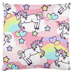 Unicorn Rainbow Large Cushion Case (two Sides) by Nexatart