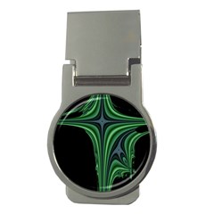 Line Light Star Green Black Space Money Clips (round)  by Mariart