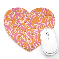 Abc Graffiti Heart Mousepads by Nexatart