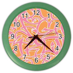 Abc Graffiti Color Wall Clocks by Nexatart