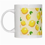 Lemons Pattern White Mugs Left