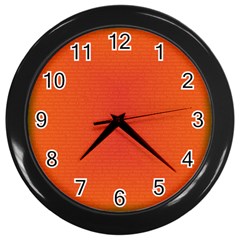 Scarlet Pimpernel Writing Orange Green Wall Clocks (black) by Mariart