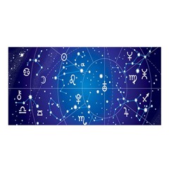 Astrology Illness Prediction Zodiac Star Satin Shawl by Mariart