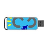 Light Rain Shower Cloud Sun Yellow Blue Sky Portable USB Flash (Two Sides) Front